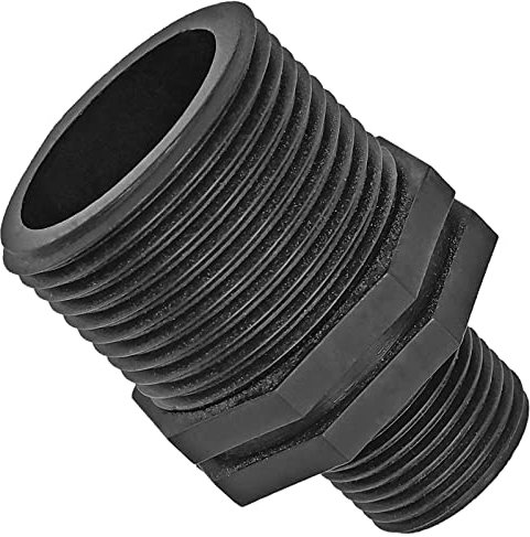 MegaHaustechnik Doppelnippel reduzierend Reduzierung Reduziernippel 1 1/4 mit 1 Rohr Zoll Aussengewinde AG - Gewinde Fitting Verschraubung aus Kunststoff PP PE PVC