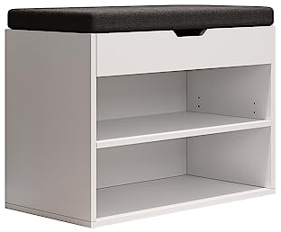 Oskar Store Schuhbank Titus, Weiß, 60 x 45 cm mit Auflage