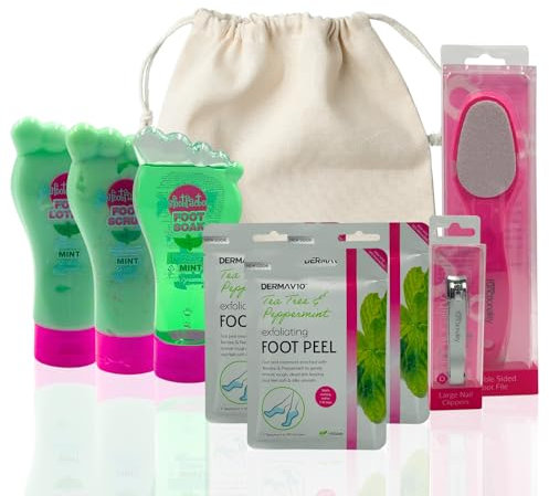 Foot Care Kit – Exfoliating Foot Mask, Feet Peel Mask & Spa Treatment for Dry, Cracked Heels