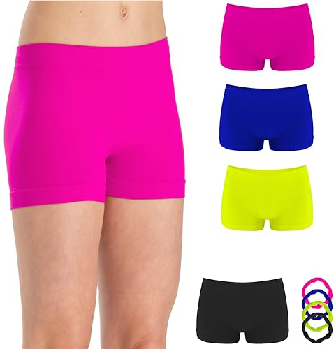 Risalti Culotte Bambina Colorate Microfibra 3 Pz - Mutande Bambina Slip Seamless, Intimo Senza Cuciture ed Etichette, Danza, Ginnastica Artistica, Bracciali Colorati in Omaggio - Made in Italy