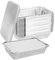 LOPYXBR Lot de 100 Barquette Aluminium avec Couvercle 800ml, 21x14x5 cm Plat Aluminium Jetable, Barquette Aluminium pour Cuisson, Barbecue, Stockage des Aliments