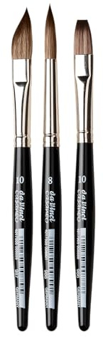 da Vinci, CASANEO, Aquarellpinsel Set XS, Synthetikfasern, Künstlerpinsel, Aquarellmalerei, flüssige Acrylfarben, Made in Germany, Set, Größe 0