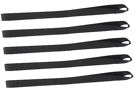 HEMOTON 5pcs Cargo Tightening Belt Luggage Binder Fastening Belt for Moving and Travel Use Black