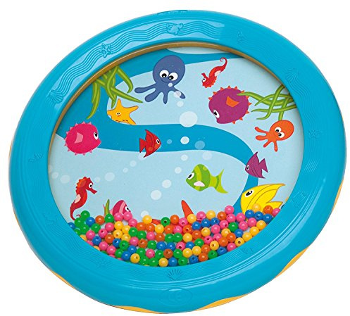 Halilit Children's Ocean Drum. Bead Sea Sound Wave Musical Instrument. BPA Free. Robust Kids Sensory Percussion Toy for Toddlers. Age 12 months +