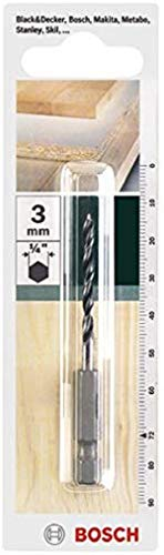Bosch Profesional 2609255147 3 mm diámetro adaptadores hexagonales para taladro de brocas madera