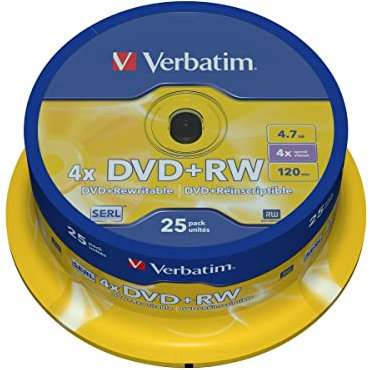 Verbatim 43489 Dvd+rw - Confezione da 25