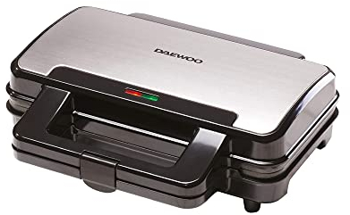 Daewoo Deep Fill Sandwich Toaster 900W, Non-Stick Toastie Maker with Locking Clip, Dual Indicator Lights, Sandwich Press for Crispy Sealed Toasties – Easy Clean Compact Design