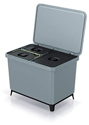 2x10L återvinning sorteringssystem + 1x23L grå KEDEN