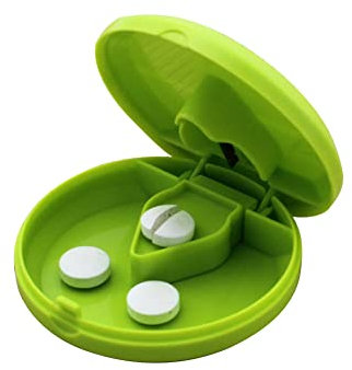 Starnearby Taglia Pillole in 2 e in 4, Separatore per Pillole, Dividi Pillole e Portapillole, Spezza Pillole per Spaccare e Portare con te Farmaco Quotidiano