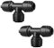 2pcs Hose Pipe Connector Equal Tee T Connector, Equal Push Fit Pipe Water Fitting Connector(Black)
