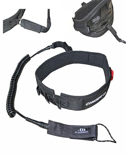 CONCEPT X Wingfoil Leash Wing Foil Surf Hüftgurt (Schwarz, XS - M)