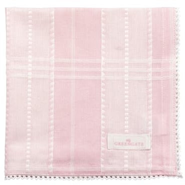 GreenGate Annica Stoffserviette mit Spitze Pale pink 40x40cm