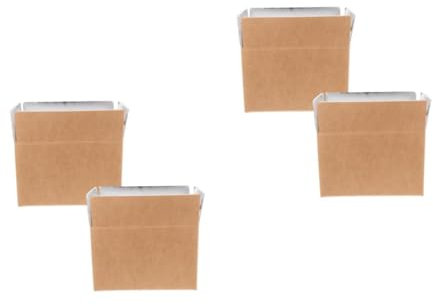 OUNONA 2 Sätze Isolierbox Aus Aluminiumfolie Isolierbehälter Kleine Kisten Isolierte Versandbehälter Versandkartons Für Verderbliche Lebensmittel Kühlboxen Khaki Papier 2 Stück * 2