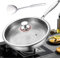 Celuicion Sartén De Titanio,Sartén Antiadherente Profunda Con Tapa Y Espátula Incluidos | Woks Y Ollas Para Saltear Carnes, Pescados, Tortitas Y Horneados