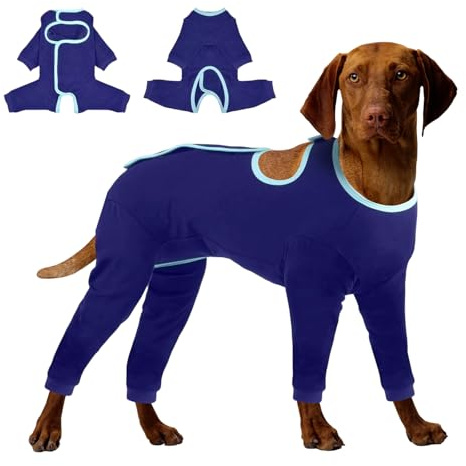 Op Body para perro de manga larga con pierna, body para perros después de la cirugía, patas traseras protección contra fugas después de la operación, funda ajustable para recuperación, traje de