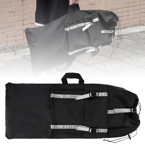 Tobefore Large Skateboard Backpack - Fits 30 Inch & Oversize Skateboards up to 33, Waterproof Durable Skate Bag with Adjustable Shoulder Strap, Outer Pocket & Reflective Zipper Chain
