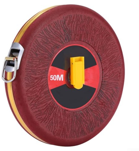 babominimer Mètre ruban en fibre de verre de 10 à 100 m pour la construction – Règle métrique double face, design circulaire durable, léger avec prise en main ergonomique, convient pour l'arpentage