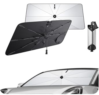 ECOZEN Parasol para Parabrisas Delantero de Coche Ford Puma MK2 ST/ST-Line X 2020-2026, Parasol Autoadhesivo Coche Delantero Plegable Protección UV y Solar Parasol de Verano Accesorios Ford Puma MK2