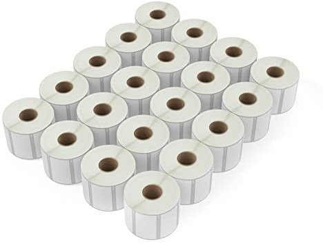 BETCKEY - 20 Rouleaux 11354 Étiquettes Compatible avec DYMO S0722540, 57mm x 32mm, 20000 Étiquettes Pour Dossier Suspendu Pour DYMO LabelWriter 450, 4XL, NON Pour 550 ou 5XL