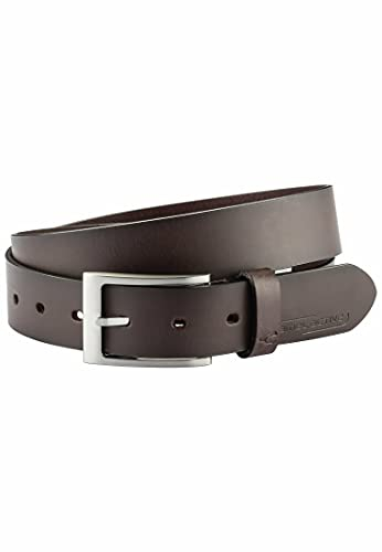 camel active Herren Ledergürtel Herren aus 100% Rindsleder | Kürzbarer Anzuggürtel | 3.2cm breiter Gürtel in Schwarz, Braun und Dunkelbraun Dunkelbraun menswear-XXL
