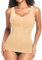 YARRCO Shape Unterhemd Damen Formende Tank Top Bauchweg Shapewear Sport Tanktop Figurformendes Trägertop Body Shaper Hemdchen Nahlos Camisole Shaping Hemd (Beige-Weite Träger, M)