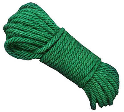 Corda for bondage, corda da giardino, corda di canapa colorata (8 mm), 20 metri (65 piedi) for regalo di decorazione fai da te,E