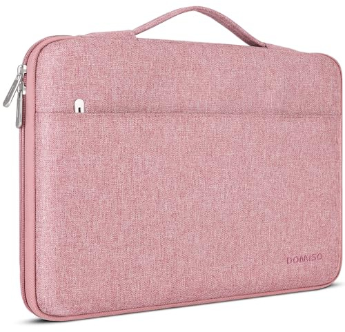 DOMISO 15,6 tum vattentät laptopväska fodral notebook fodral skyddsfodral för 15,6 tum Lenovo IdeaPad Flex 5 Lenovo Yoga/HP Pavilion 15 Envy 15/Dell XPS 15/Asus, rosa