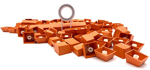 Keycaps for Mechanical Keyboard Compatible with MX Switches Doubleshot Support Led Lighting Keycaps OEM Profile for DIY Gaming Mechanical Keyboard 104 Keys (Orange)