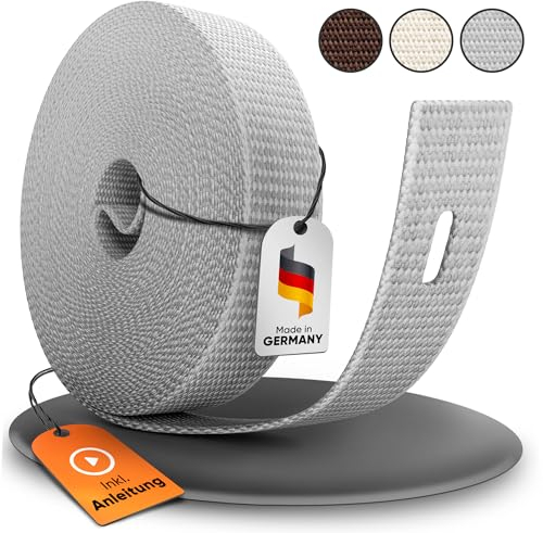 MEISTERBAU - Cinghia per tapparelle da 7 m, 23 mm [Made in Germany] – Nastro per tapparelle su porte e finestre – Estremamente resistente agli strappi e ai raggi UV – Cinghia per tapparelle con bordi