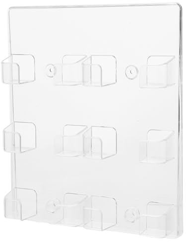 DIYEAH Soporte De Tarjetas De Negocios Transparente De Vidrio Para Pared Y Escritorio Tarjetero Multi Compartimentos Para Tarjetas De Visita Identificación Y Crédito 9.84X8.46X1.77In