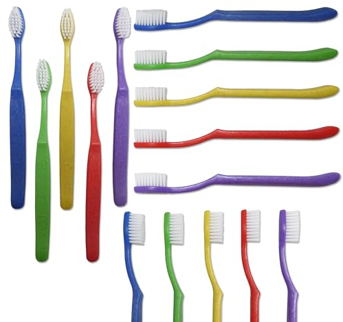 20 Regenbogen Kinderzahnbürsten ~ Großpackung, Zahnbürsten für Kinder, einzeln verpackt