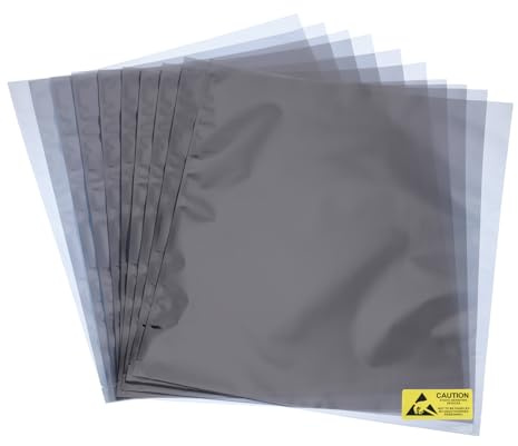 QUARKZMAN 10pz Buste Antistatiche ESD Borsa Schermante Aperta Piana Borsa Antistatica per Dispositivi Elettronici 15,7x17,7 Pollici (400 * 450mm)