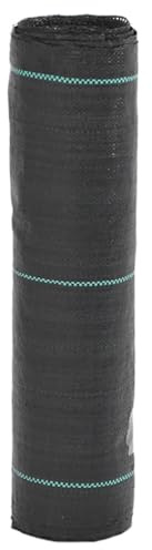 Homgoday Membrana para malezas PP Negra 0,5x50 m Malla Antihierbas, Tela Geotextil para Control de Maleza
