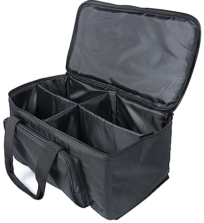 U`King Waterproof Par Light Bag - Padded Stage Lighting Storage Bag for 4 Par Spotlight Lights, Durable & Lightweight with Accessory Pocket, Ideal for DJs, Musicians, and Event Planners