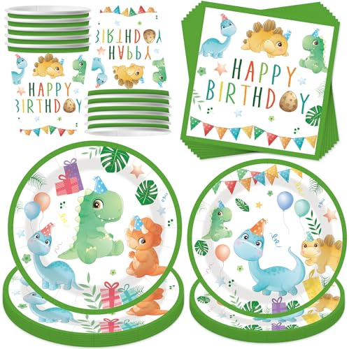 Anniversaire Party Vaisselle,50 Pièces Vaisselle Kit Assiettes Gobelets Serviettes,Ensemble de Fête D'anniversaire,pour Enfants Party Fête Mariages Baby Shower Noël,10 Invités