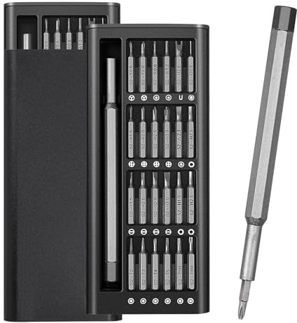 24-i-1 liten precisionsskruvmejselsats magnetisk, professionell allt-i-ett-verktygssats med fodral, för telefon, glasögon, elektronik, dator, klocka, spelkonsol