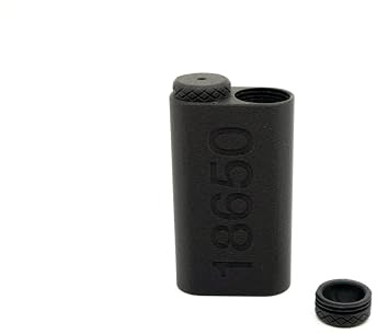 Caja protectora doble para pilas 18650 – Funda rígida con tapones de rosca, resistente y compacta – Pilas no incluidas