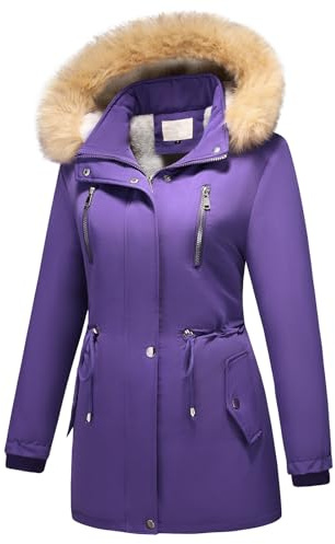 MODFUL Parka en polaire pour femme avec capuche amovible - Manteau d'hiver chaud Sherpa