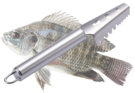 Herramienta Escamadora de Pescado, Rallador de Pescado para Piel, Herramienta De Acero Inoxidable Para Preparar Mariscos Cocinar En Casa Camping Restaurante Cocina