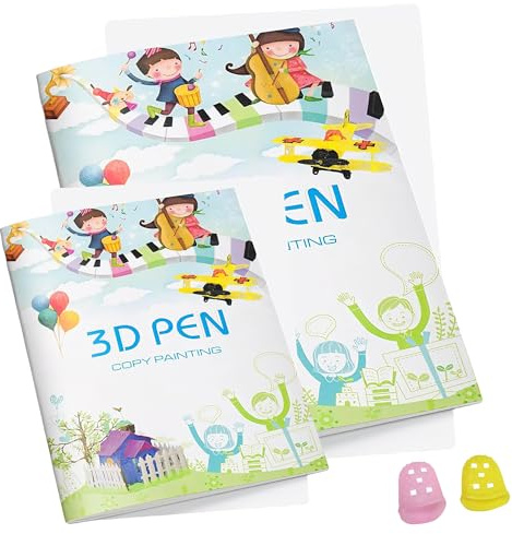 2pcs 3D Printing Pen Book Set, Includes 40 Patterns in Large Template & 22 Patterns in Small Template, Great for 3D Pen Art Drawing & DIY Projects, Great Gift for 3D Printing Enthusiasts and Hobbyists