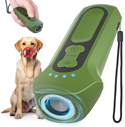 Holercoco Ahuyentador de Perros, Antiladridos para Perros Ultrasónicos, Dispositivo para Detener Ladridos Seguro y Humano, Control de Ladridos de 50 pies, Corrige Conductas en Interiores y Exteriores
