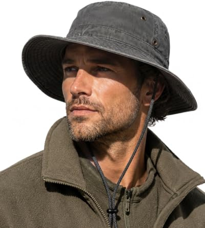 Zylioo XL/XXL/3XL Sun Hats Men Big Heads Hats Large UPF50+ Safari Hat