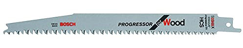 Bosch Professional 25 unidades Hoja de sierra sable S 2345 X Progressor for Wood, para madera, 200 x 19 x 1.25 mm, accesorio de sierra sable