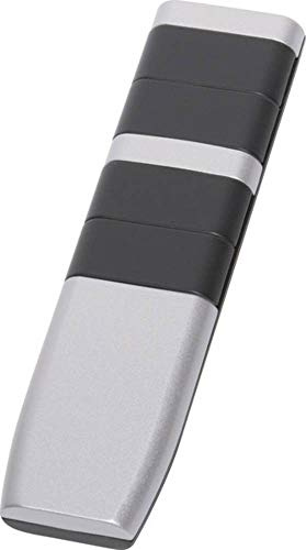 Eltako Funk-Fernbedienung mit 2 Doppelwippen, Oberseite alu lackiert, Unterseite und Wippen anthrazit-Soft-Lackierung, 1 Stück, FF8-AL/AN