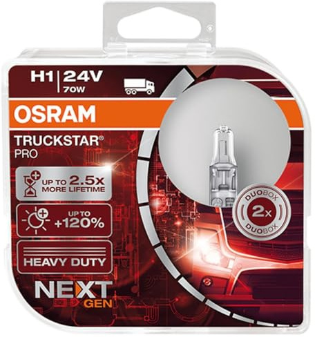 Osram TRUCKSTAR Pro H1, Frontscheinwerfer, 64155TSP-HCB, 24V, Duobox