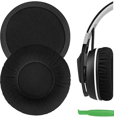 Geekria Comfort Velour Replacement Ear Pads for Sennheiser Urbanite XL Over-Ear Headphones Ear Cushions, Repair Parts with Video Guide (Black)