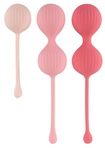 Orion Liebeskugel-Trainer-Set - intensive Beckenboden-Trainings-Kugeln mit Reizstruktur, innen-rotierenden Kugeln, Anfänger und Fortgeschrittene, rosa