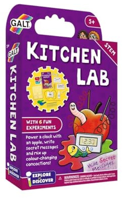 GALT Kitchen Lab – Kids Science Kit with 6 Fun Hands-On Experiments | Explore & Discover Children's Science Sets – National Curriculum STEM Toys & Educational Toys for 5+ Year Olds