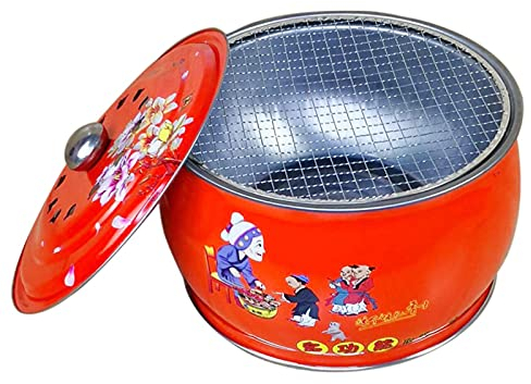 Grilleimer Feuerkorb Grill BBQ Holzkohlegrill Kleinen Grill Mini Grill Tragbar Picknickgrill Für Garten Camping Park Festivals Party BBQ-Geeignet Für 2-3 Personen