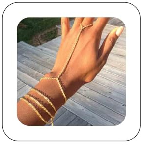Yheakne Boho Couche Doigt Bracelet Bague En Or Esclave Vintage Personlisé Chaîne À Main Bijoux Pour Femmes Et Filles Cadeaux